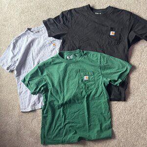 Lot of 3 Carhartt Loose Fit Pocket T-shirts, sz. L